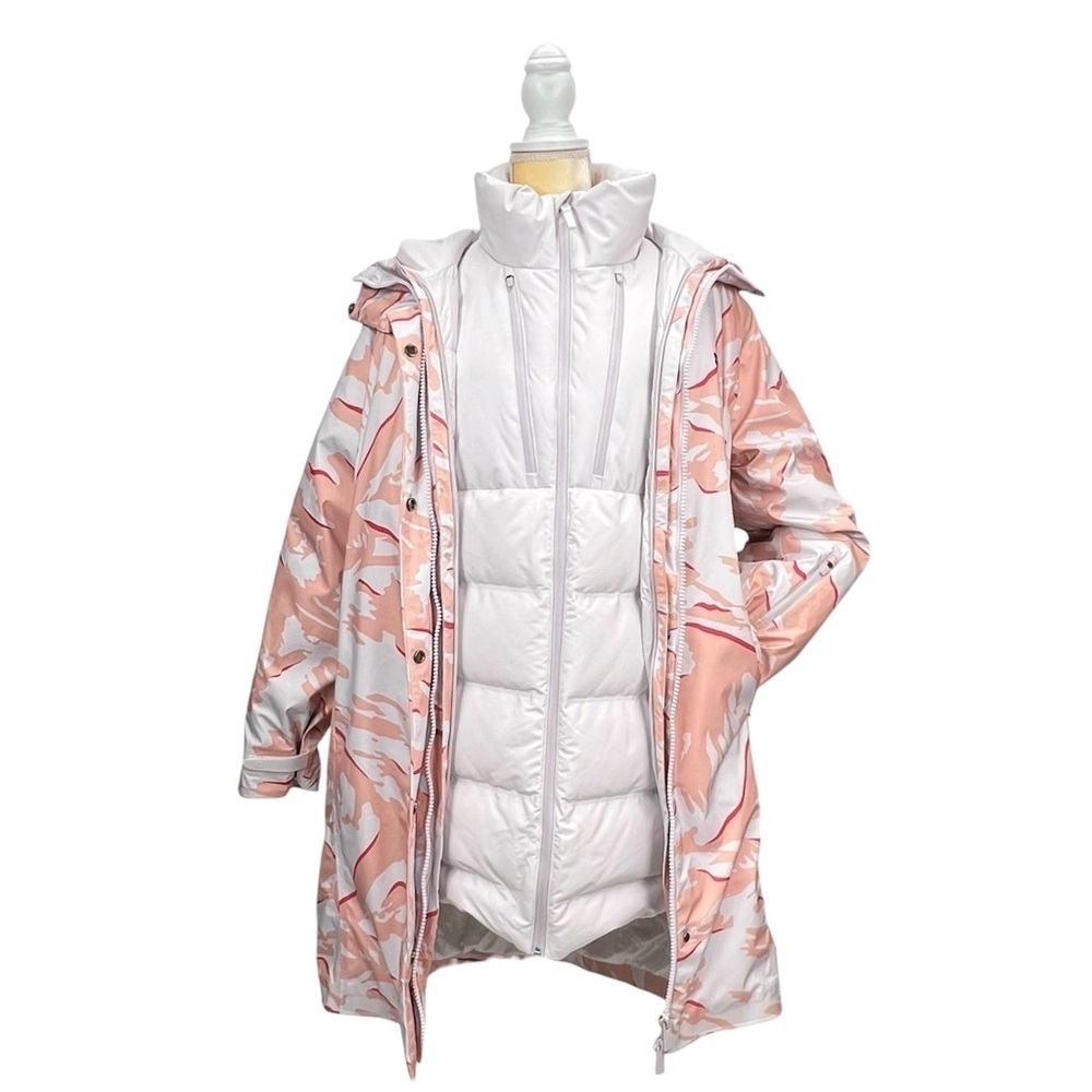NEW Sweaty Betty Size 10 Down 3-in-1 Climate Ski Jacket Pink Waterproof Packable - Picture 3 of 16
